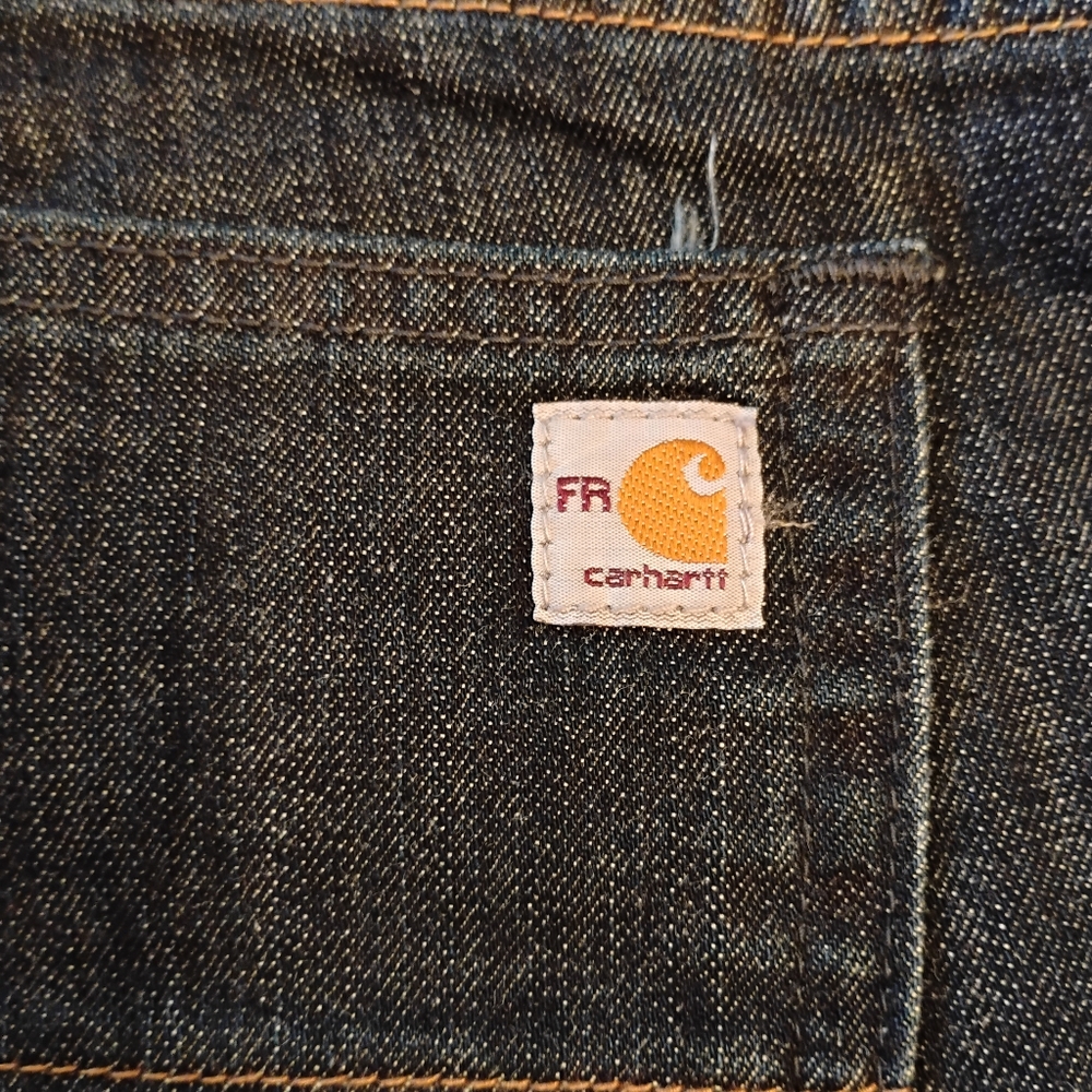 Carhartt FR Flame Resistant CAT 2 2112 Dark Blue Denim Jeans Size 20P - Picture 2 of 12
